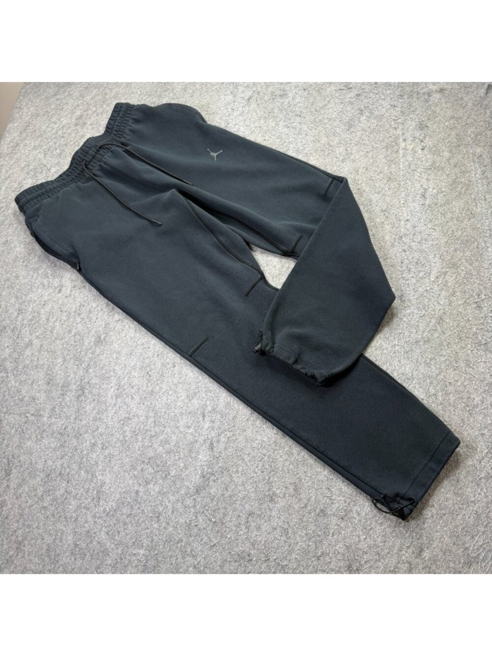 Jordan Sweatpants Men M Black 30" Fleece Adjustable Leg Drawcord FV8604-010